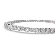 Vespera Round Cut Diamond Tennis Bracelet Prong Set (4 ctw) - Nivetta